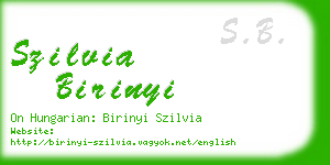 szilvia birinyi business card